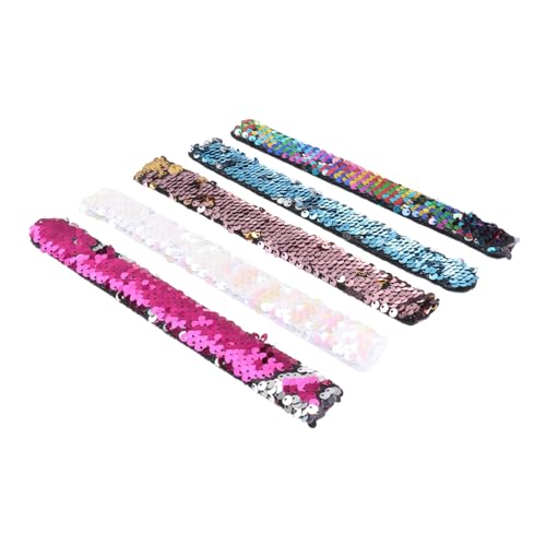 PERSELOSO 5Stücke Pailletten Slap Armbänder für Meerjungfrau Armbänder Spaßspielzeug für Geburtstagsfeiern Hautfreundlich für Jungen PERSELOSO 5Stücke Pailletten Slap Armbänder für Meerjungfrau Armbänder Spaßspielzeug für Geburtstagsfeiern Hautfreundlich für Jungen von PERSELOSO