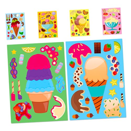 PERSELOSO 6 Blätter Aufkleber Cartoon Dessert Eiscreme Puzzle Aufkleber DIY Essensaufkleber aus Sicherem Beschichtetem Papier für Klassenzimmerbelohnungen und Geburtstagsfeiern PERSELOSO 6 Blätter Aufkleber Cartoon Dessert Eiscreme Puzzle Aufkleber DIY Essensaufkleber aus Sicherem Beschichtetem Papier für Klassenzimmerbelohnungen und Geburtstagsfeiern von PERSELOSO