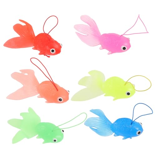 PERSELOSO 6 Stück Künstliche Goldfisch Spielzeuge Halbdurchsichtige Weiche Fische für Aquarium Dekoration Fördert Farben und Kreativität PERSELOSO 6 Stück Künstliche Goldfisch Spielzeuge Halbdurchsichtige Weiche Fische für Aquarium Dekoration Fördert Farben und Kreativität von PERSELOSO