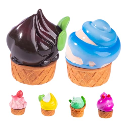 PERSELOSO 6 Stück Künstliches Eiscreme-Modell, Simuliertes, Dessert-Display-Requisiten, Gefälschte Lebensmittel Für Zuhause, Küchenschrank, Vitrine, Dekoration, Fotografie-Requisiten, von PERSELOSO