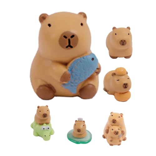 PERSELOSO 6 Stück Mikro Landschafts Capybara Figuren Miniatur Landschaftsdekoration Capybara Statue Tierornament Capybara Actionfigur Capybara Raumdekor Mini Capybara Massenharz PERSELOSO 6 Stück Mikro Landschafts Capybara Figuren Miniatur Landschaftsdekoration Capybara Statue Tierornament Capybara Actionfigur Capybara Raumdekor Mini Capybara Massenharz von PERSELOSO
