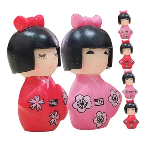 PERSELOSO 6 Stück Miniatur-Kimono-Puppe, Traditionelle Puppenornamente Im Japanischen Stil, DIY-mikrolandschaftsdekorationen Für Den Schreibtisch Und Den Innenbereich PERSELOSO 6 Stück Miniatur-Kimono-Puppe, Traditionelle Puppenornamente Im Japanischen Stil, DIY-mikrolandschaftsdekorationen Für Den Schreibtisch Und Den Innenbereich von PERSELOSO