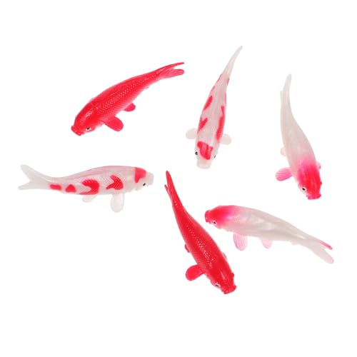 PERSELOSO 6 Stück Miniatur Koi Fisch Modelle Kunstoff Goldfisch Figuren für Aquarium Deko und Fairy Garden Realistische Karpfen Ornamente für PERSELOSO 6 Stück Miniatur Koi Fisch Modelle Kunstoff Goldfisch Figuren für Aquarium Deko und Fairy Garden Realistische Karpfen Ornamente für von PERSELOSO