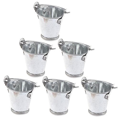PERSELOSO 6 Stück Modell Mit Silbernem Eimer Trocknerentlüftungsreiniger Putzeimer Künstlich Wäschekorb Zusammenklappbar Weißer Eimer Mopps Anlage Wasserballon Silver Metall PERSELOSO 6 Stück Modell Mit Silbernem Eimer Trocknerentlüftungsreiniger Putzeimer Künstlich Wäschekorb Zusammenklappbar Weißer Eimer Mopps Anlage Wasserballon Silver Metall von PERSELOSO