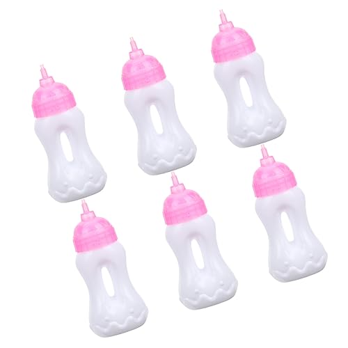 PERSELOSO 6 Stück Nuckelflasche Babyflasche Realistisch Puppenflasche Puppenfutterflasche Kindergeschenk Geben Vor, Modell Zu Sein Lernspielzeug Für Puppenhaus Sport von PERSELOSO