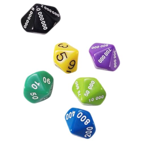 PERSELOSO 6 Stück Spielwürfel Bunte Multi Seitige Würfel für Brettspiele Partys und Unterhaltung Leicht und Tragbar für Zuhause Bars und Ktv Zufällige Farbe Zufällige Farbe PERSELOSO 6 Stück Spielwürfel Bunte Multi Seitige Würfel für Brettspiele Partys und Unterhaltung Leicht und Tragbar für Zuhause Bars und Ktv Zufällige Farbe Zufällige Farbe von PERSELOSO