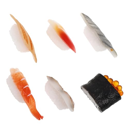 PERSELOSO 6 Stück Sushi-Simulation Künstliches Sushi- Realistisches Sushi-Modell Mini-Food- Foto -Requisiten Simulationsmodell Für Sushi-Lebensmittel Gefälschtes Essen Plastik PERSELOSO 6 Stück Sushi-Simulation Künstliches Sushi- Realistisches Sushi-Modell Mini-Food- Foto -Requisiten Simulationsmodell Für Sushi-Lebensmittel Gefälschtes Essen Plastik von PERSELOSO