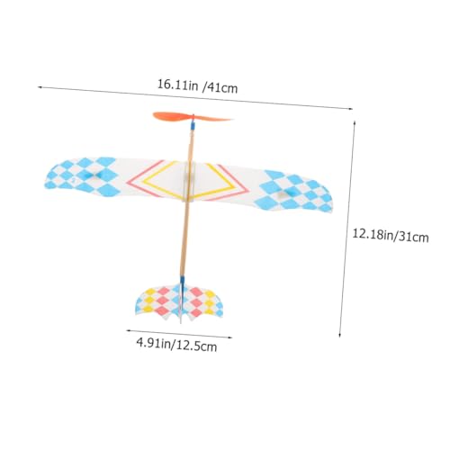 PERSELOSO 6 Stück Teiliges Gummiband Antriebsflugzeug Mini Flugzeugspielzeug für Outdoor Wiederverwendbare Segelflugzeuge Fördert Spielerisch Eltern Junge Mädchen Beziehung von PERSELOSO