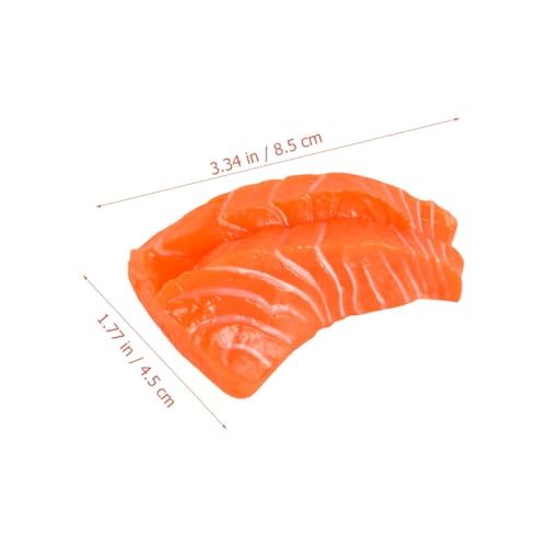 PERSELOSO 6 Stück Teiliges Realistische Lachsfilet Modelle aus Langlebigem PVC Naturgetreue Simulation Vielseitig als Dekoration Fotorequisiten für Küchen Heimdekor von PERSELOSO