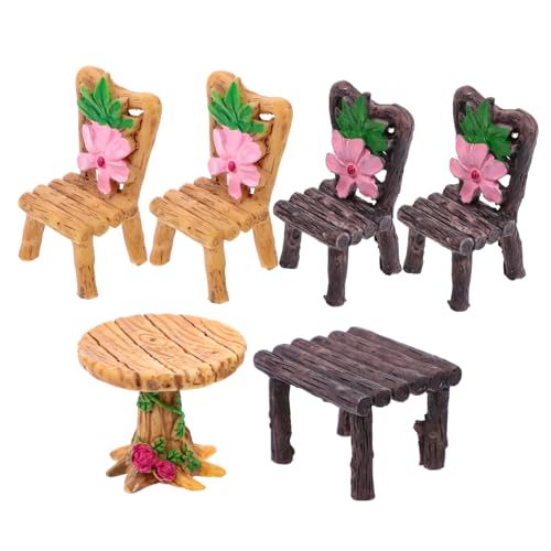 PERSELOSO 6 Stück Tisch Und Stuhlornamente Aus Kunstharz Mini Zeug Kinderstühle Für Tisch Für Mini Verzierung Winzige Möbel Kindertisch Und Stühle Kindertisch Und Stühle PERSELOSO 6 Stück Tisch Und Stuhlornamente Aus Kunstharz Mini Zeug Kinderstühle Für Tisch Für Mini Verzierung Winzige Möbel Kindertisch Und Stühle Kindertisch Und Stühle von PERSELOSO