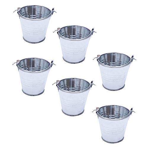 PERSELOSO 6 Stück Weißblechfass Miniatur Eimer Kleinkind Winzig Für Mädchen Blumenbank Blumentopf Pflanzen Mini-blumentöpfe Kleiner Aufbewahrungstopf Mini Blumenkübel Silver Einfügen PERSELOSO 6 Stück Weißblechfass Miniatur Eimer Kleinkind Winzig Für Mädchen Blumenbank Blumentopf Pflanzen Mini-blumentöpfe Kleiner Aufbewahrungstopf Mini Blumenkübel Silver Einfügen von PERSELOSO