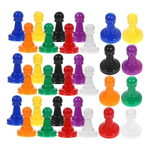 PERSELOSO 64 Stück Teiliges Plastik Schachfiguren für Brettspiele Mehrfarbige Spielsteine in Rot Gelb Blau Grün Orange Je für Partys und Familienspiele PERSELOSO 64 Stück Teiliges Plastik Schachfiguren für Brettspiele Mehrfarbige Spielsteine in Rot Gelb Blau Grün Orange Je für Partys und Familienspiele von PERSELOSO