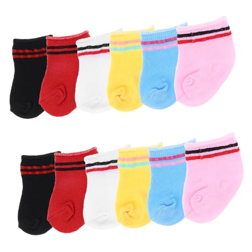 PERSELOSO 6Paare Puppensocken für Puppen Strapazierfähige Puppenkleidung mit Entzückenden Designs für Kreatives Styling und Langlebigen Spaß PERSELOSO 6Paare Puppensocken für Puppen Strapazierfähige Puppenkleidung mit Entzückenden Designs für Kreatives Styling und Langlebigen Spaß von PERSELOSO