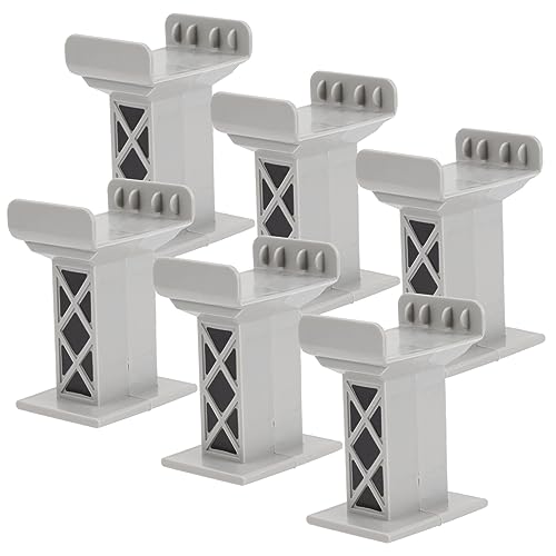 PERSELOSO Zugbrücke Pier Spielzeug 6 Stück Eisenbahnschienen Riser Für Kinderspielkreativität von PERSELOSO
