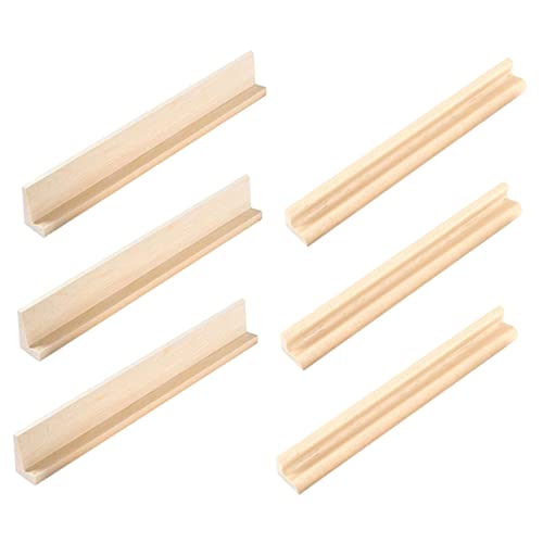PERSELOSO 6Stücke Dominobasen Aus Holz Wiederverwendbare DIY Dominoständer Für Schreibtischgestaltung Für Kreative Spiele Und Bastelprojekte von PERSELOSO