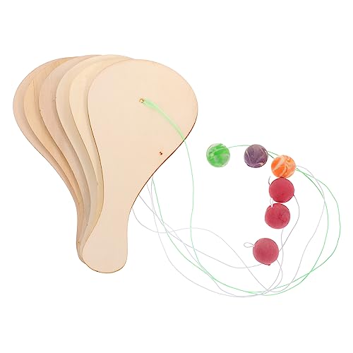 PERSELOSO 6Stücke Teiliges Holzpaddelkugelspielzeug für Kreatives DIY Paddle Ball für Indoor und Outdoor Aktivitäten Fördert Manuelle Fähigkeiten und Koordination PERSELOSO 6Stücke Teiliges Holzpaddelkugelspielzeug für Kreatives DIY Paddle Ball für Indoor und Outdoor Aktivitäten Fördert Manuelle Fähigkeiten und Koordination von PERSELOSO