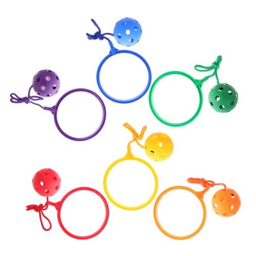 PERSELOSO 6st Reifenball Bein Springen Überspringen Den Ball Prallen Springring Kindertunnel Aufblasbarer Pool Springender Ball Knöchel Springball Für Hunde Plastik PERSELOSO 6st Reifenball Bein Springen Überspringen Den Ball Prallen Springring Kindertunnel Aufblasbarer Pool Springender Ball Knöchel Springball Für Hunde Plastik von PERSELOSO