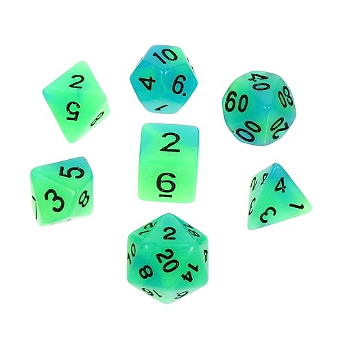 PERSELOSO 7 Stück Zubehör für Partywürfel lustige Würfelspiel-Requisiten Unterhaltungswürfel leuchtende Würfel unregelmäßige Spielwürfel mehrseitige Spielwürfel Brettspiel Würfel Harz Blau PERSELOSO 7 Stück Zubehör für Partywürfel lustige Würfelspiel-Requisiten Unterhaltungswürfel leuchtende Würfel unregelmäßige Spielwürfel mehrseitige Spielwürfel Brettspiel Würfel Harz Blau von PERSELOSO