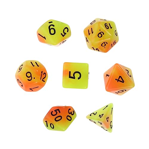 PERSELOSO 7 Stück polyedrische Würfel Spielwürfel Requisiten für Brettspiele Gaming-Würfel-Requisiten Brettspiele Würfel lustige Würfelspiel-Requisiten leuchtende Würfel Harz Grün PERSELOSO 7 Stück polyedrische Würfel Spielwürfel Requisiten für Brettspiele Gaming-Würfel-Requisiten Brettspiele Würfel lustige Würfelspiel-Requisiten leuchtende Würfel Harz Grün von PERSELOSO