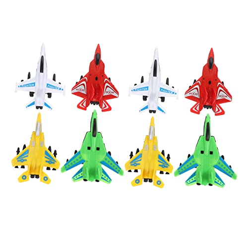 PERSELOSO 8 Stück Flugzeug zurückziehen für kinderspielzeug Leichtes Kid Toys Ziehflugzeug Boy Toys kreatives Flugzeugspielzeug Simulationskämpferspielzeug Plastik von PERSELOSO