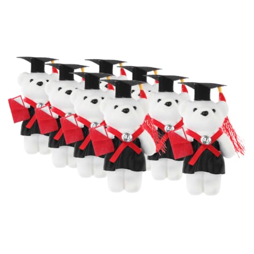 PERSELOSO 8 Stück Mini Abschlussbär Teiliges für Kreative Abschlussdekoration Plüschtier für Blumensträuße und Feiern Niedliches für Absolventen zur Graduierung von PERSELOSO