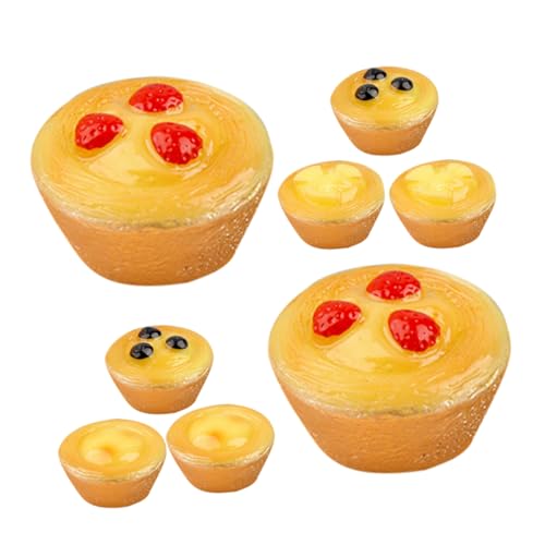 PERSELOSO 8 Stück Simulierter Obstkuchen küche küchendekoration Essen Puppenhaus Bausatz gefälscht Land Eier Mini-Dessert-Modell künstliche Nahrungsstütze Harz von PERSELOSO