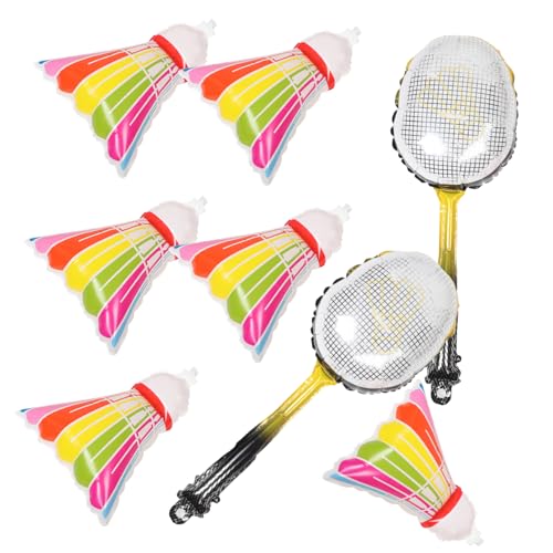 PERSELOSO 8 Stück Teiliges Badminton Ballons Inflatable Badminton Folienballons für Partys Geburtstagsfeiern und Feierlichkeiten Einfache Handhabung und Vielseitige Dekoration von PERSELOSO