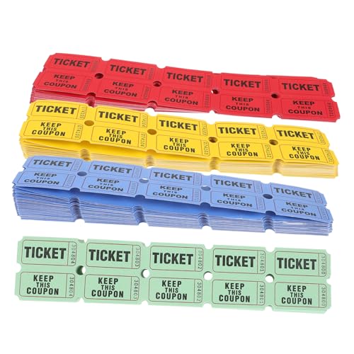 PERSELOSO 800 Stück Lotterie-ziehungsscheine Tickets Karten Für Party Partykarten Eintrittskarten Für Veranstaltungen Fahrkarte Partygeschenk Papier von PERSELOSO