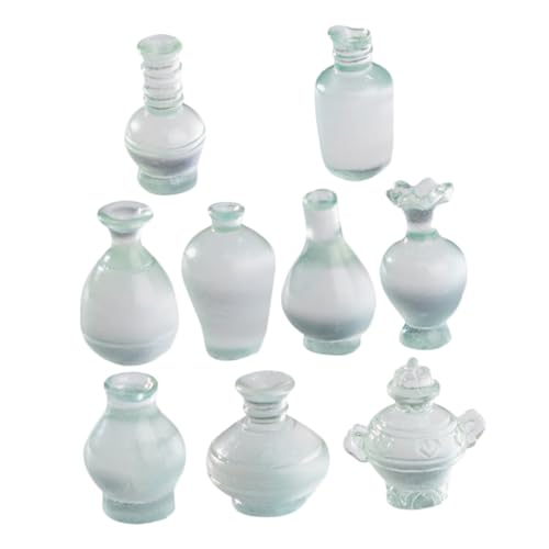 PERSELOSO 9 Stück Mikrolandschaftsflasche Miniaturmodell Stellen Sie Sich Vor, Sie Modelle Modell Mini-blumenvase Mikro-landschaftsflasche Puppenhaus -Accessoire Transparent Harz PERSELOSO 9 Stück Mikrolandschaftsflasche Miniaturmodell Stellen Sie Sich Vor, Sie Modelle Modell Mini-blumenvase Mikro-landschaftsflasche Puppenhaus -Accessoire Transparent Harz von PERSELOSO