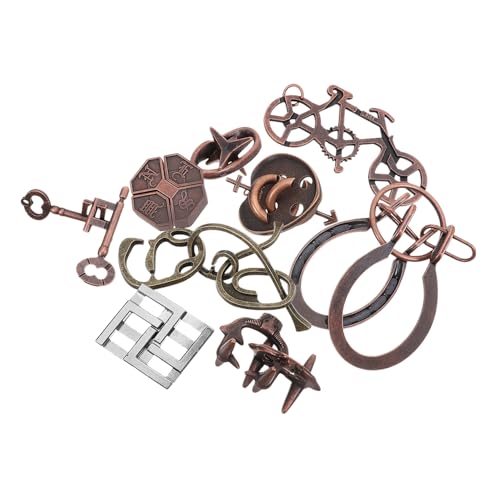 PERSELOSO 9Stücke Teiliges Rätsel Klassische Metallpuzzles für Gehirntraining für Erwachsene Fördern Logisches und Problemlösungsfähigkeiten von PERSELOSO