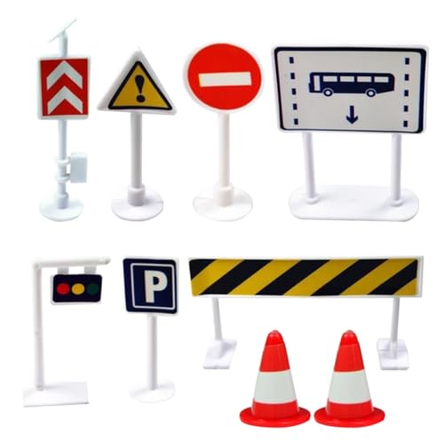 PERSELOSO 9Stücke Teiliges Verkehrszeichen für Simulierte Straßensperren und Warnschilder Verkehrswissen und für Lernspielzeug und Kreative Rollenspiele PERSELOSO 9Stücke Teiliges Verkehrszeichen für Simulierte Straßensperren und Warnschilder Verkehrswissen und für Lernspielzeug und Kreative Rollenspiele von PERSELOSO