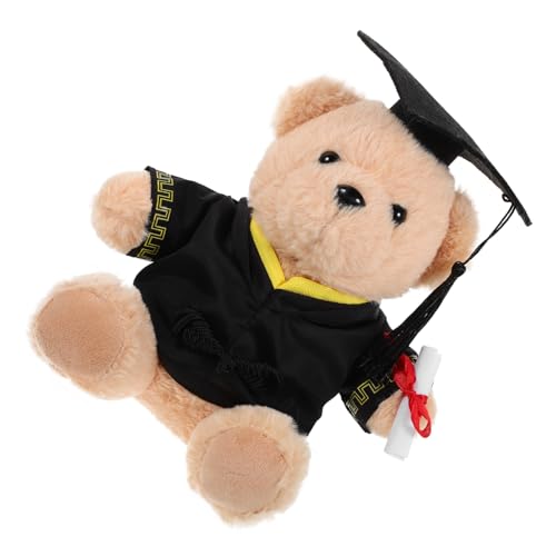 PERSELOSO Abschlussbär Plüschspielzeug mit Doktorhut Süßes Kuscheltier für Graduierungen Dekoration für Abschlussfeiern und Liebevolles für Absolventen von PERSELOSO
