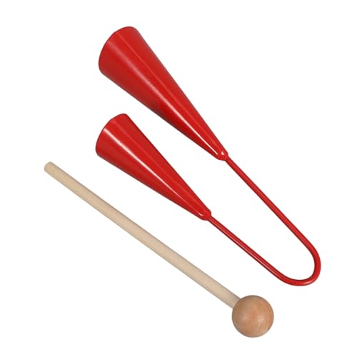 PERSELOSO Agogo Glocke für Zweiton Handheld Stahl Percussion Instrument für Musikalische Frühförderung Fördert Klangentwicklung und Rhythmusfähigkeiten von PERSELOSO