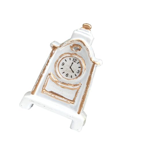 PERSELOSO Analoge Uhr Dekorative Uhren Display Retro Mini Dekoration Pendel Vintage Winzige Uhr Ornament Kinderspielzeug Kindergeschenk Rollenspiel Puppenmöbel von PERSELOSO