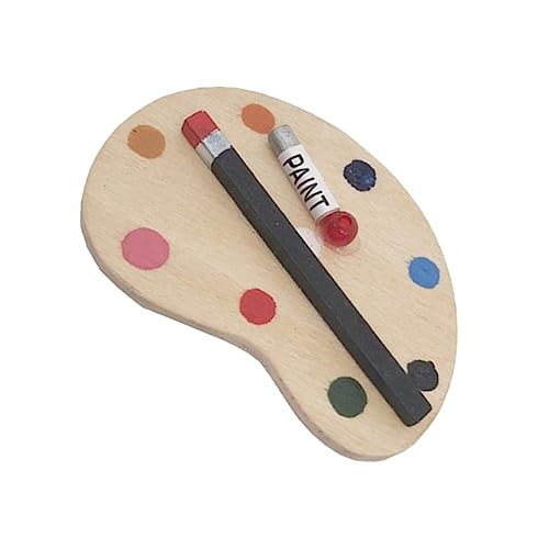 PERSELOSO Artboard Palette Bjd Requisiten Puppenhauszubehör Miniatur Künstlerpaletten Puppenhausmöbel Bjd Zubehör Bjd Foto Requisiten Paletten Für Puppen Malrequisiten Für Bjd von PERSELOSO