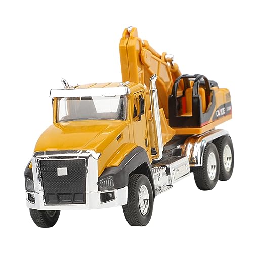PERSELOSO Baustellenfahrzeug Spielzeugset für Lernspielzeug mit Simuliertem Engineering Car Modell Bagger und LKW für Kognitive Entwicklung und Praktische Fähigkeiten von PERSELOSO