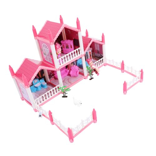 PERSELOSO Children Pretend Play Prinzessinnen Schloss Modell Mit Licht Puppenhaus Für Mädchen Interaktives Spielzeug Kreativität Und Motorischen Fähigkeiten Farbenfroh Und Sicher von PERSELOSO