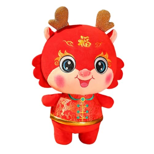 PERSELOSO Chinesisches Neujahrsdrache Plüschtier Drache Kuscheltiere Chinesisches Drachenspielzeug Drache Plüschtier Pp Baumwolle von PERSELOSO