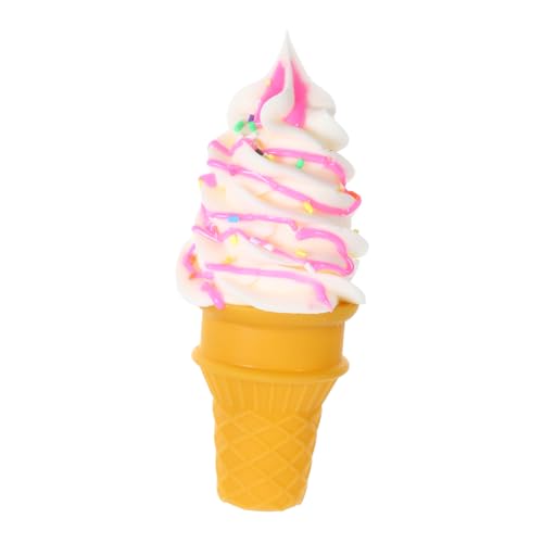PERSELOSO Eistüten Modell Süßigkeitenkorb Aufblasbarer Fänger Dessertwagen Keks Eisbecher Set Eiscreme Miniaturfoto Gefälschter Kommerzieller Eistütenhalter – Gelato PVC Pink von PERSELOSO