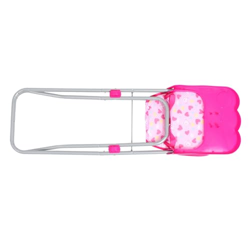 PERSELOSO Esszimmerstuhl Puppen Kleinkind Hochstuhl Hochstühle Puppenhochstuhl Puppe Babyspielzeug Babyhochstuhl Babypuppe Spielhochstuhl Babyzubehör Puppenhochstuhl Rosa Stoff von PERSELOSO