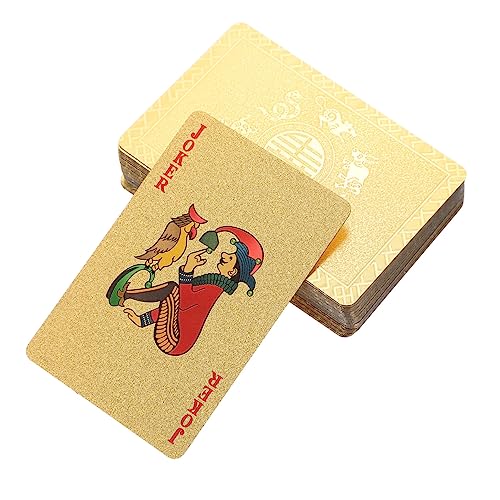 PERSELOSO Goldene Pokerkarten aus Wasserdichtem PVC Tiere Edition für Spiele und Sammlungen Langlebig und Pflegeleicht Perfektes Kartenspiel für Partys und Mehr PERSELOSO Goldene Pokerkarten aus Wasserdichtem PVC Tiere Edition für Spiele und Sammlungen Langlebig und Pflegeleicht Perfektes Kartenspiel für Partys und Mehr von PERSELOSO