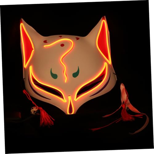 PERSELOSO Halloween Leuchtende Fuchsmaske aus Hochwertigem Gruselig Funny Design Einfache Handhabung für Karneval Party und Fotos Umweltfreundlich und Sicher ohne Batterie PERSELOSO Halloween Leuchtende Fuchsmaske aus Hochwertigem Gruselig Funny Design Einfache Handhabung für Karneval Party und Fotos Umweltfreundlich und Sicher ohne Batterie von PERSELOSO