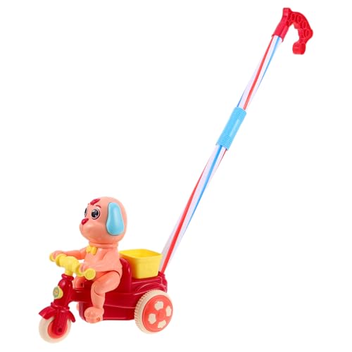 PERSELOSO Handschubpuppenwagen Kleinkind Ziehen Schiebespielzeug Für Kleinkinder Kleinkindspielzeug Walking Pull - Babyspielzeug, Schiebespielzeug Pushing Toy Plastik Rosa von PERSELOSO