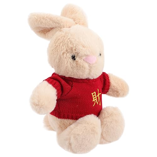 PERSELOSO Haushaltshasenspielzeug Hase Stofftier Kaninchen Maskottchen Plüschtier Glückskaninchen Plüsch Dekoratives Hasenspielzeug Haushaltskuscheltier Ausgestopftes Kaninchen Tiere von PERSELOSO