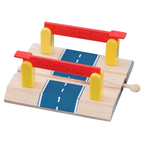 PERSELOSO Holz Gleiszubehör Realistische Bahnabsperrung für Modell für Garten Spielzimmer und Spielplatz Fördert Motorische Fähigkeiten und Kreativität Robust und Sicher der Anwendung von PERSELOSO