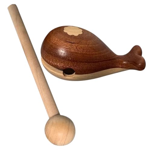 PERSELOSO Holz Percussionblock mit Schlägel im Niedlichen Wal Design Tempelblock für Auto Dekoration Musikalisches für Anfänger als Dekoratives Musikinstrument PERSELOSO Holz Percussionblock mit Schlägel im Niedlichen Wal Design Tempelblock für Auto Dekoration Musikalisches für Anfänger als Dekoratives Musikinstrument von PERSELOSO