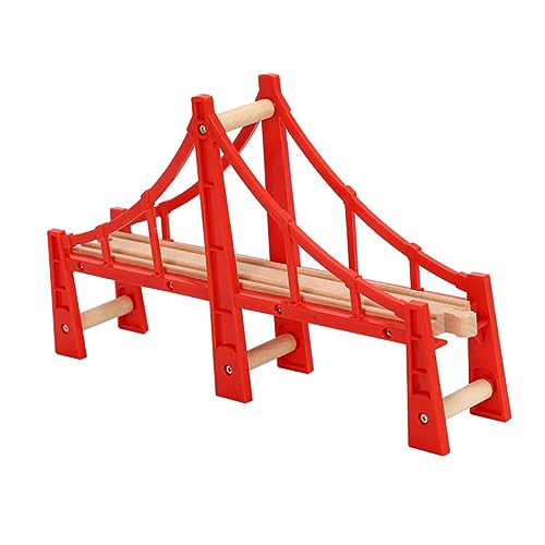 PERSELOSO Holzeisenbahn Set mit Roter Brücke DIY Schienen für Kompatibel mit Holzspielzeug Fördert Kreativität Motorische Fähigkeiten und Selbstständiges PERSELOSO Holzeisenbahn Set mit Roter Brücke DIY Schienen für Kompatibel mit Holzspielzeug Fördert Kreativität Motorische Fähigkeiten und Selbstständiges von PERSELOSO