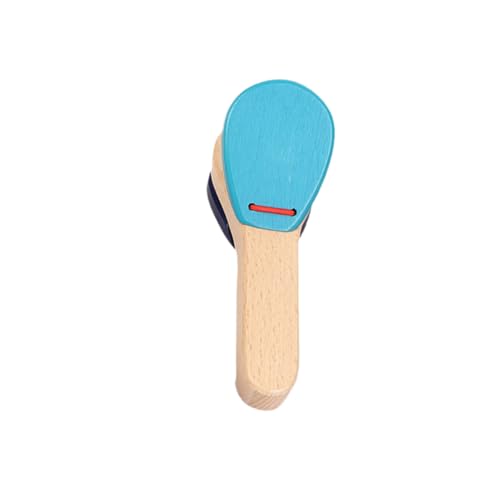 PERSELOSO Holzklapper mit Langem Griff Blaues Musikinstrument Pädagogisches Holzspielzeug für Kleinkinder Leicht und Tragbar Rhythmus und Musikalischem Talent PERSELOSO Holzklapper mit Langem Griff Blaues Musikinstrument Pädagogisches Holzspielzeug für Kleinkinder Leicht und Tragbar Rhythmus und Musikalischem Talent von PERSELOSO