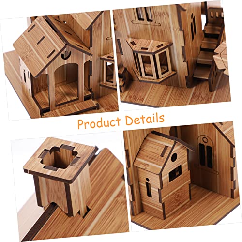 PERSELOSO Holzpuzzle Hausmodell DIY aus Hochwertigem Holz Kreatives Konstruktionsspielzeug Feinmotorik und Hand Auge Koordination für Mädchen Jungen PERSELOSO Holzpuzzle Hausmodell DIY aus Hochwertigem Holz Kreatives Konstruktionsspielzeug Feinmotorik und Hand Auge Koordination für Mädchen Jungen von PERSELOSO