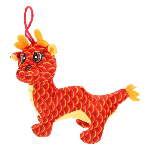 PERSELOSO Jahr des Drachen Maskottchen Kuscheltiere Drache Kuscheltier Ausgestopfte Drachenpuppe Neujahrsgeschenk Für Chinesischer Stil Drachen Plüschpuppe Ausgestopfter Drache von PERSELOSO